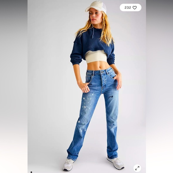 Neon Denim Brand N. D. B. Henley Straight Jeans 27 sold at Free People 5 - Picture 2 of 9